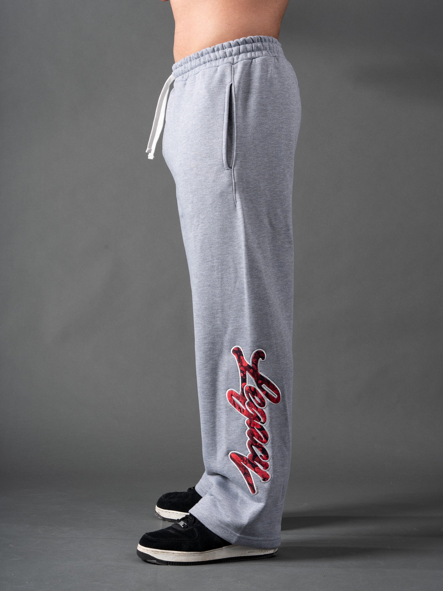 Red Applique Oversize Joggers