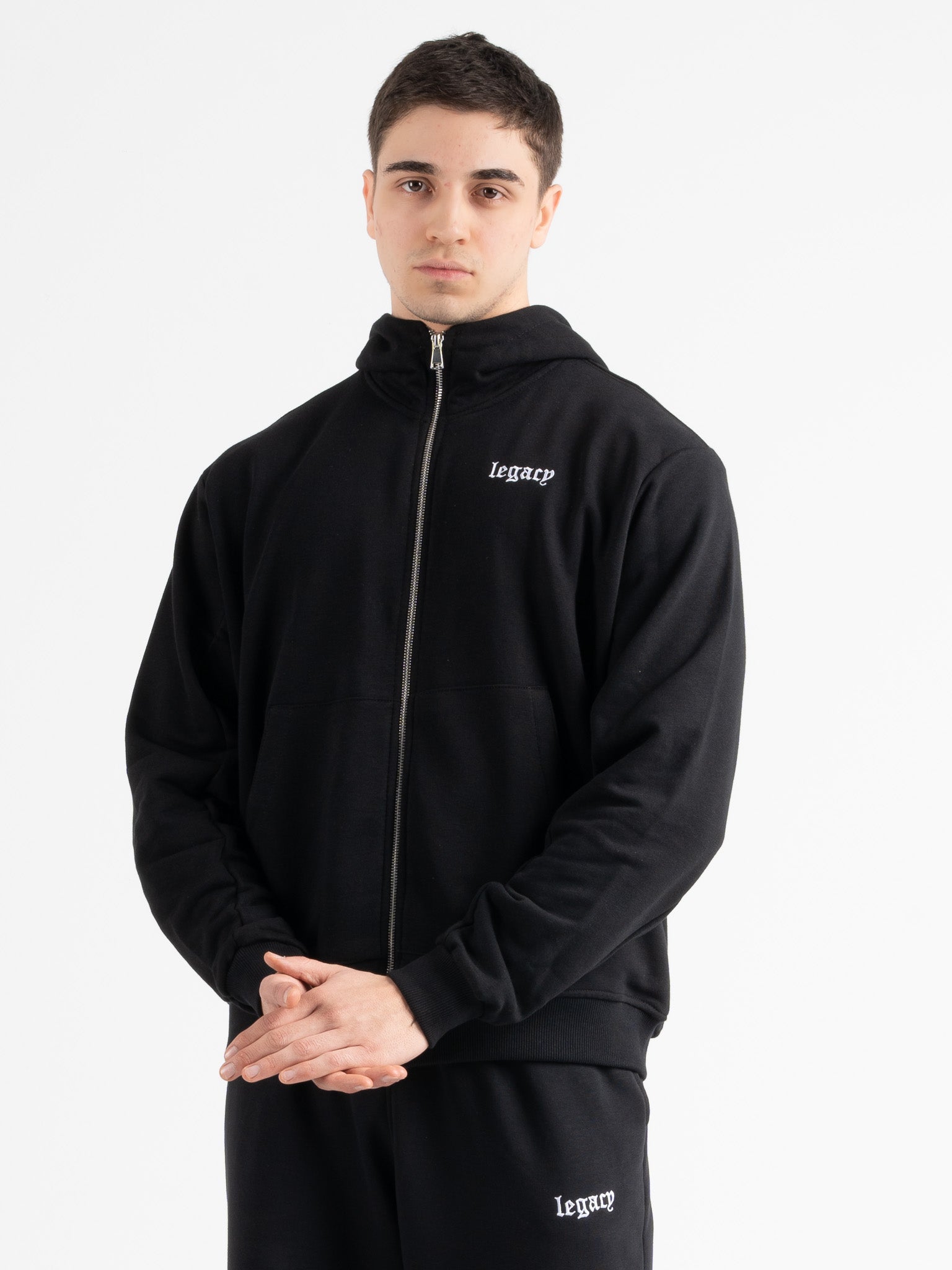 Knit Zip Up Sport Hoodie