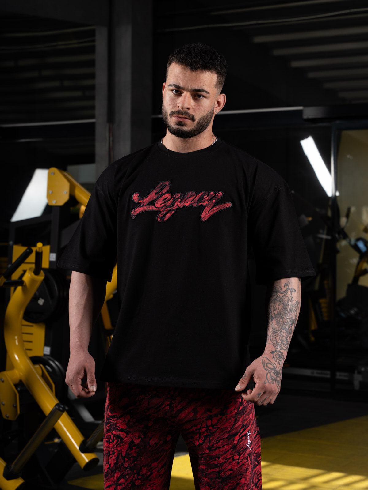 Red Applique Oversize T-shirt